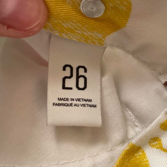 BDG Hawaiian print denim mini Bermuda shorts beach vibe Size 26 - Picture 5 of 7